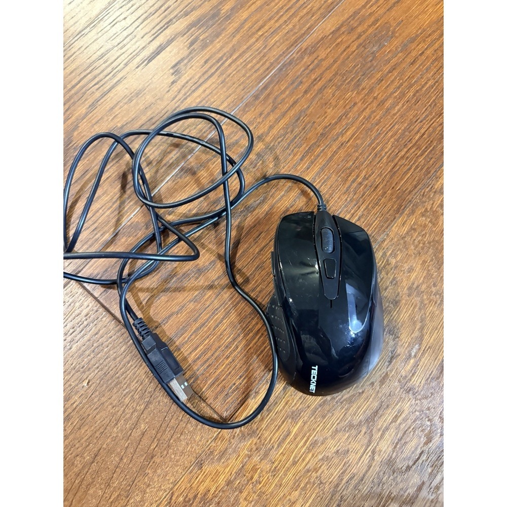 TECKNET USB Wired Mouse 6-Button Corded w/ 2 Adjustable DPI Modes UM013 -VG-